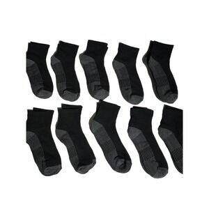 COOVAN 10‎ Pairs Sz 7-10 Mens Ankle Socks Men Low Cut Small-Medium, Black